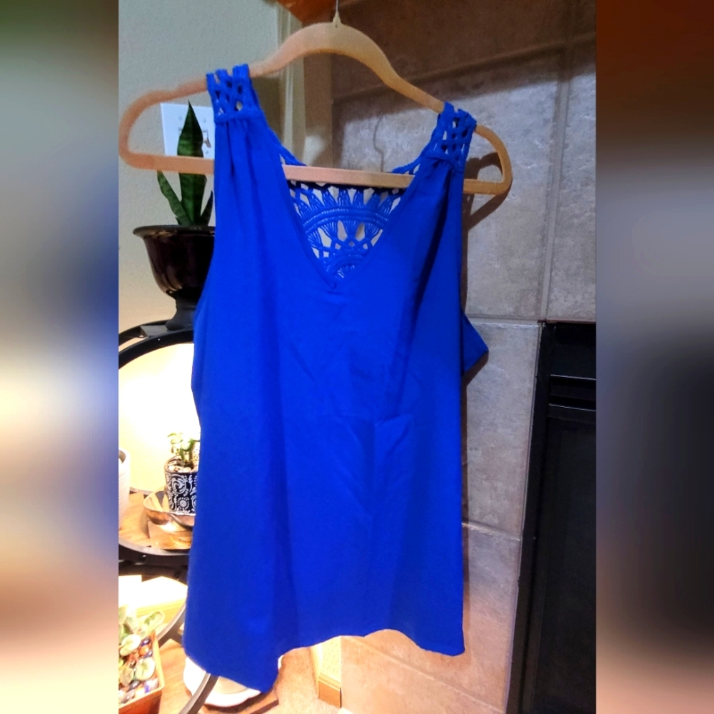 Blue Sleeveless Top